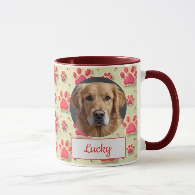 Taza Mamá de perro personalizado, papá de perro, regalo (Derecha)