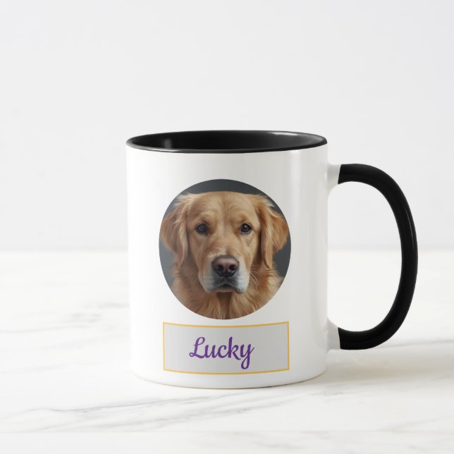 Taza Mamá de perro personalizado, papá de perro, regalo (Derecha)