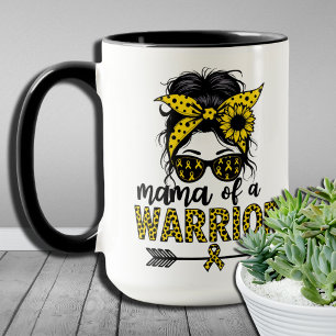Taza Mamá de un Guerrero Conciencia del Cáncer Infantil