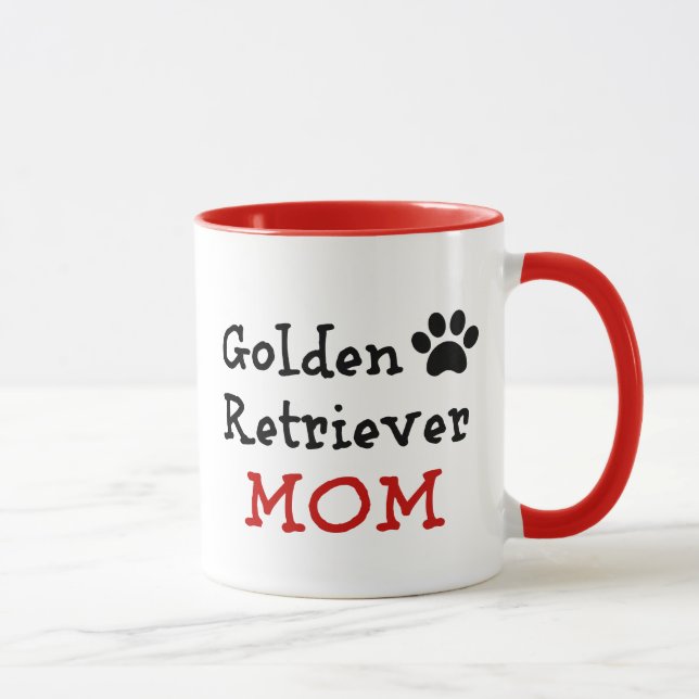 Taza Mamá del golden retriever de Pawprint (Derecha)
