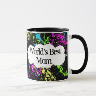 Taza Mamá del mundo del chapoteo del color la mejor