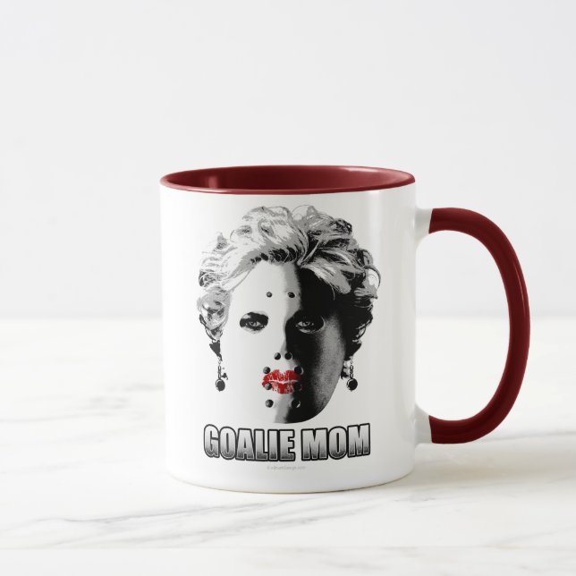 Taza Mamá del portero del hockey (Derecha)