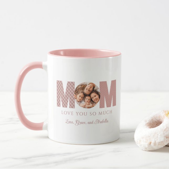 Taza Mamá El día de San Valentín Photo Mug (Con donut)