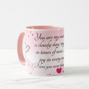 Taza mamá Eres mi sol en un día nublado