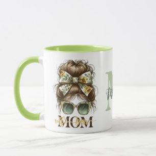 Taza Mamá Esposa Jefa Pelo Desordenado Verde