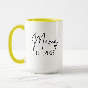 Taza Mama Est 2025 , Personalizada, Mamá Mug, Personali