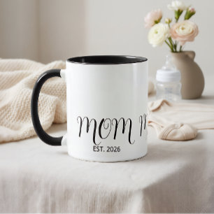 Taza Mamá Estableció Escritura Negra Regalo de Nueva Ma