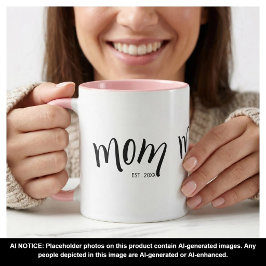 Taza Mamá Estableció Estilo Personalizado Año Cúal
