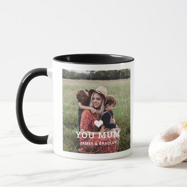 Taza Mamá foto del Día de la Madre (Con donut)