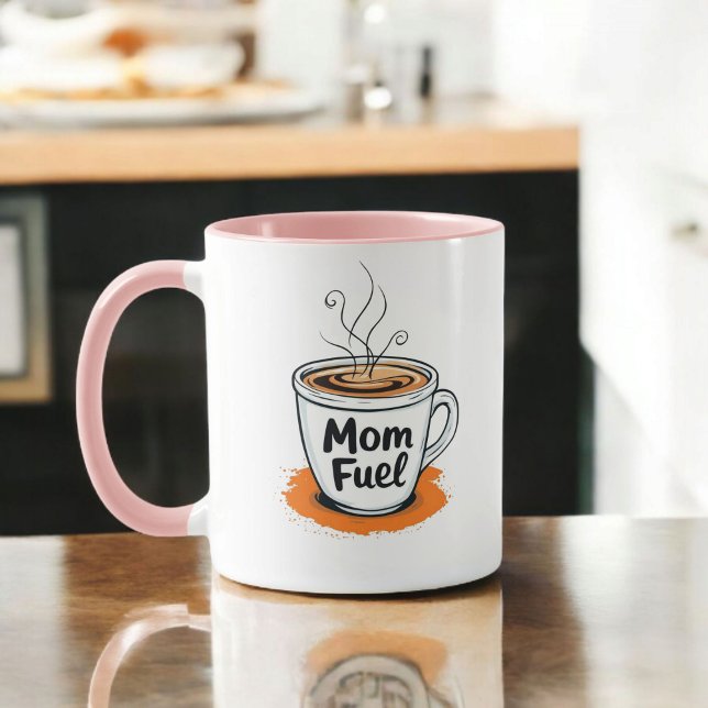 Taza Mamá Fuel | Coffee Moms Gift | Dia divertida de la (Subido por el creador)