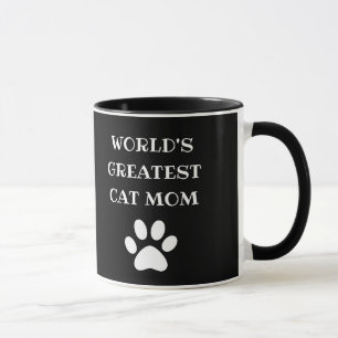 Taza Mamá Gato Más Grande del Mundo Personalizada Texto