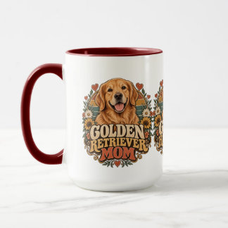 Taza Mamá Golden Retriever Vintage