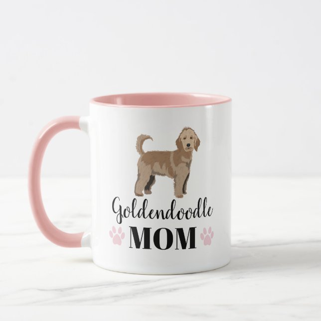 Taza Mamá Goldendoodle con foto personalizada (Izquierda)
