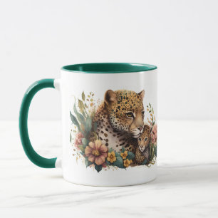 Taza Mamá Guepardo y Cachorro