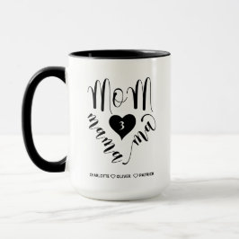 Taza Mamá mamá Mamáes niños del corazón nombran a Mug