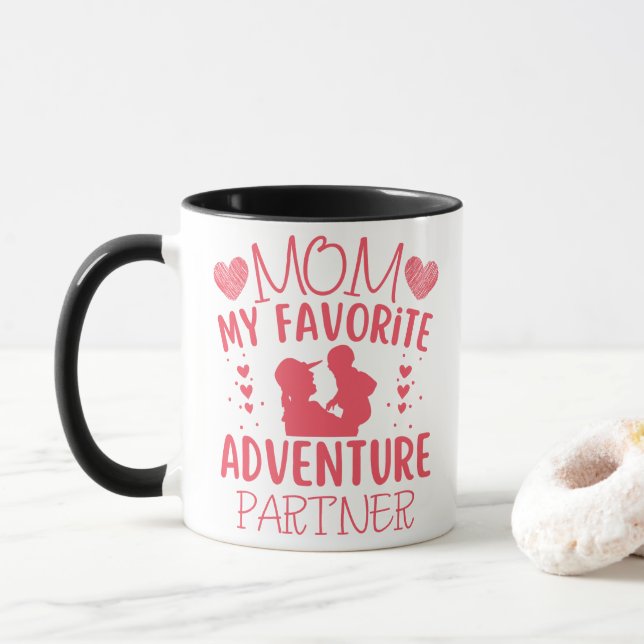 Taza Mamá Mi Aventura Aventura Favorita Divertida Cita (Con donut)