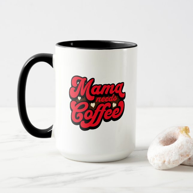 Taza Mamá necesita café (Con donut)