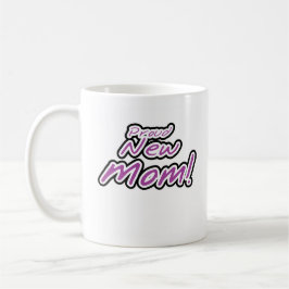 Taza Mamá orgullosa del texto púrpura/negro nueva