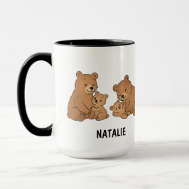Taza Mamá Osa Linda Dibujada a Mano Mejor Mamá del Mund