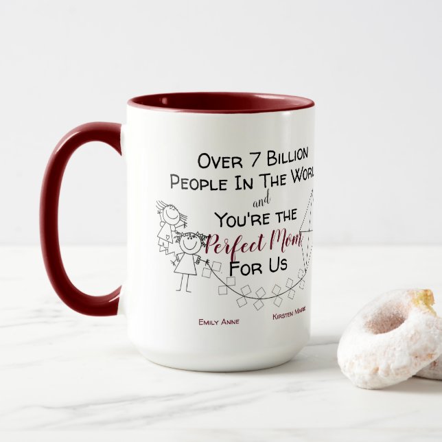 Taza Mamá Perfecta Para Mí - 2 chicas (Con donut)