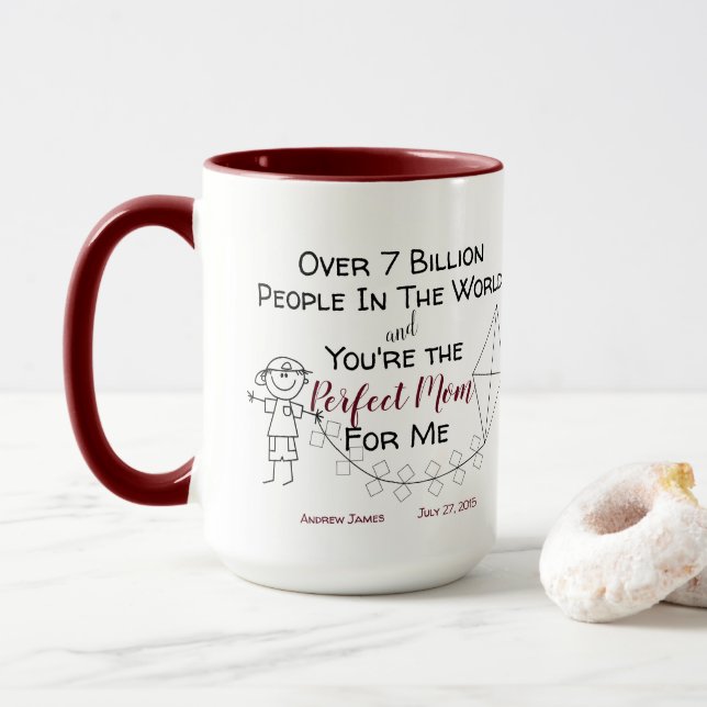 Taza Mamá Perfecta Para Mí - De Niño (Con donut)