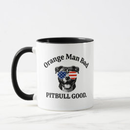 Taza Mamá Perra Política Divertida Papá Pitbull Anti Tr