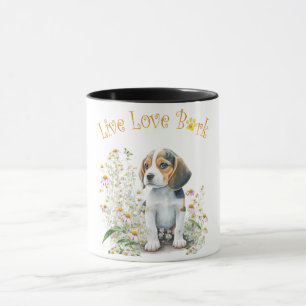 Taza Mamá Perro Beagle Floral