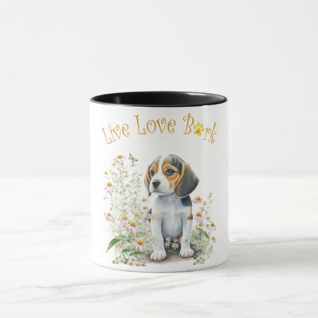 Taza Mamá Perro Beagle Floral (Centro)