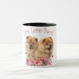 Taza Mamá Perro Chow Chow Floral