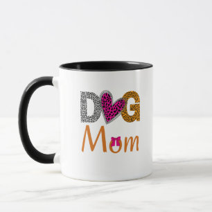 Taza Mamá Perro Estampado de Leopardo/Regalo de Moda pa