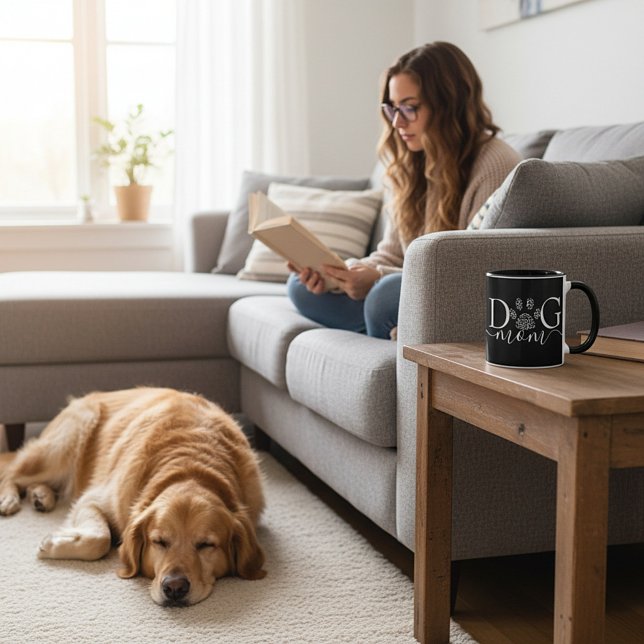 Taza Mamá perro huella de pata  (Subido por el creador)