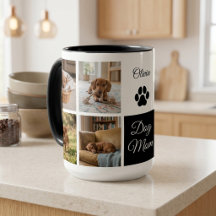 Mamá Perro Huella de Pezuña Ocho Fotos Personaliza