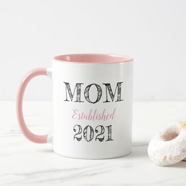 Taza Mamá (personalizable) establecida 20** Mug (Con donut)