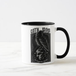 Taza Mamá, Raven y Skull Gótico personalizada