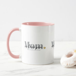 Taza Mamá Te Amamos Escritura Negra
