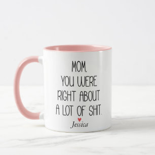Taza Mamá Tenías Razón Día de las Madres Personalizado 