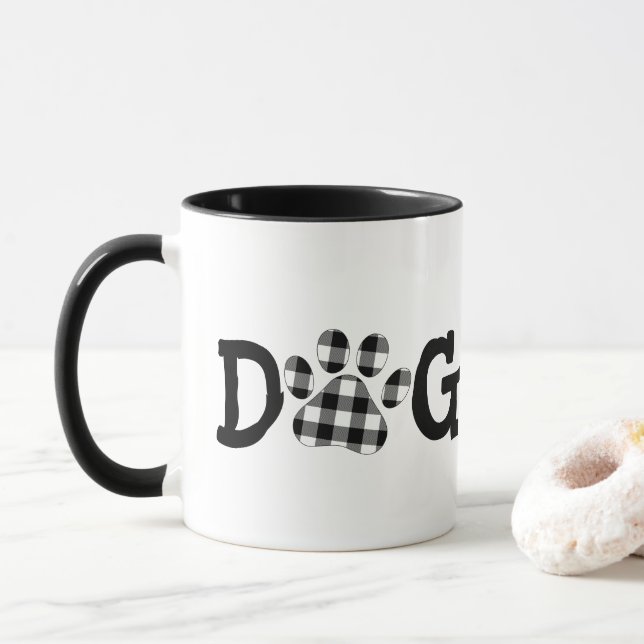 Taza Mamás de búfalo tallado de perro (Con donut)