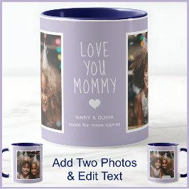 Taza Mami Love You 2 Fotos Modern Lilac Mauve C123