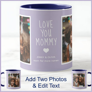 Taza Mami Love You 2 Fotos Modern Lilac Mauve C123