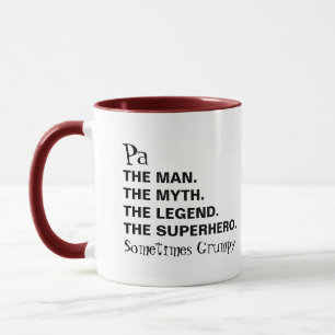 Taza Man Myth Legend Funny Pa Coffee Mug