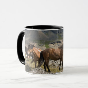 Taza Manada De Caballos, Cerca De Hofn, Islandia