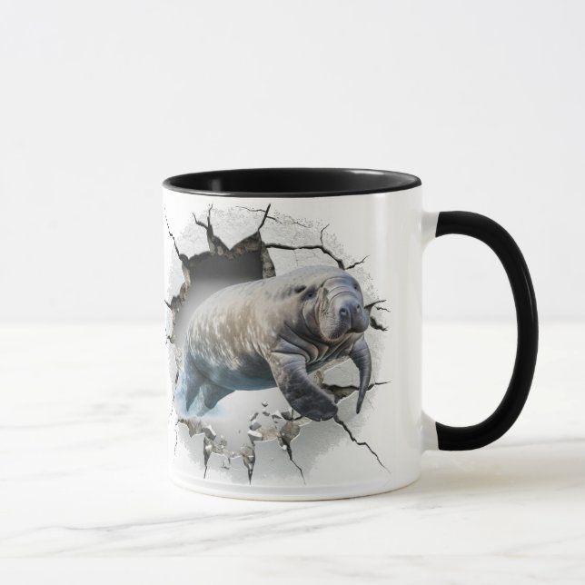 Taza Manatee rompiendo la pared (Derecha)