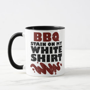 Taza Mancha de barbacoa en mi blanco