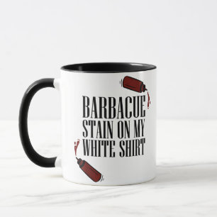 Taza Mancha de barbacoa en mi blanco