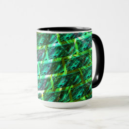 Taza ¿Mancha verde, arañada, cuadrícula o ladrillo dife