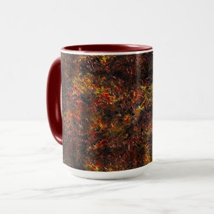 Taza Manchas masivas y manchas de color marrón y coral 