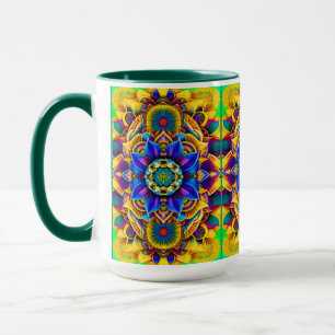 Taza Mandalá Azul Sunshine