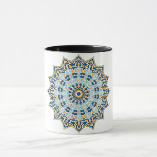Taza Mandala Azul y Naranja