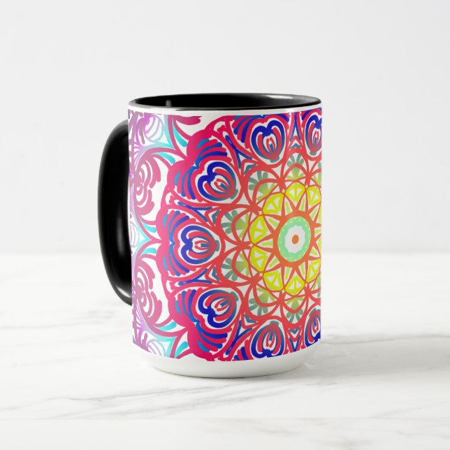 Taza Mandala coloreada (Anverso izquierdo)