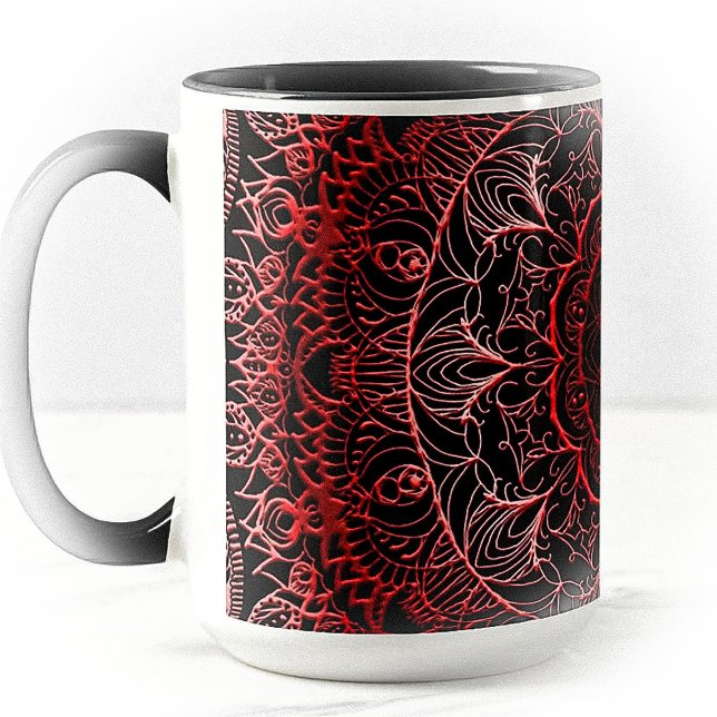 Taza Mandala coloreada (Subido por el creador)